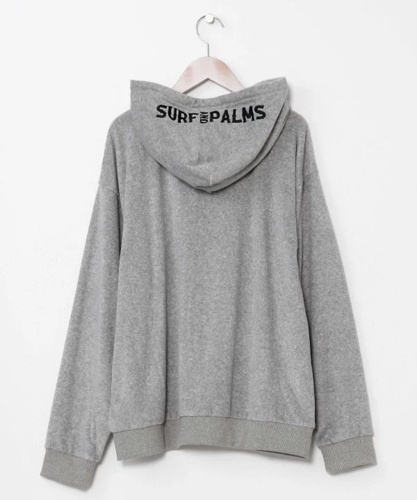 SURF＆Palms Sweat à capuche zippé en polaire douce pour hommes