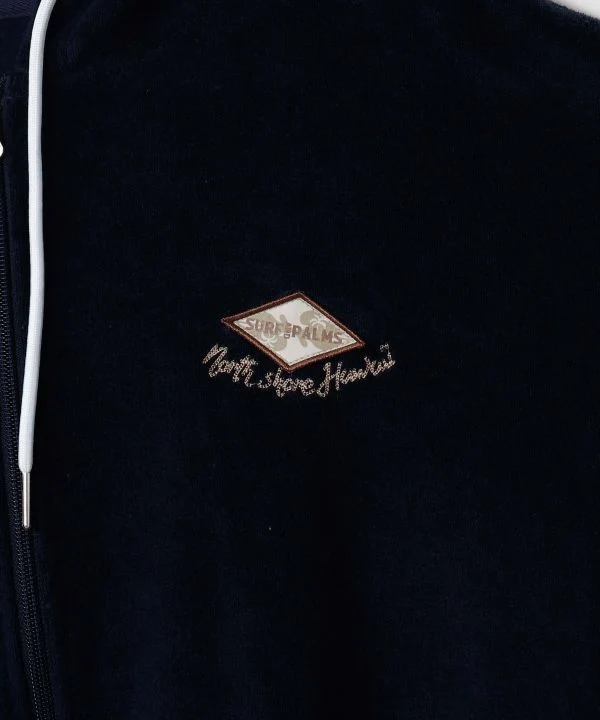 SURF＆Palms Sweat à capuche zippé en polaire douce pour hommes