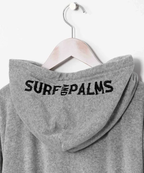 SURF＆Palms Sweat à capuche zippé en polaire douce pour hommes