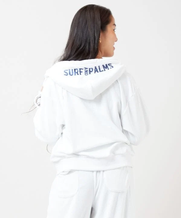 Sweat à capuche zippé doux SURF&Palms