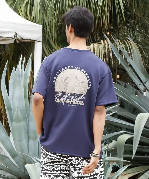 T-shirt en maille confortable pour homme SURF＆Palms