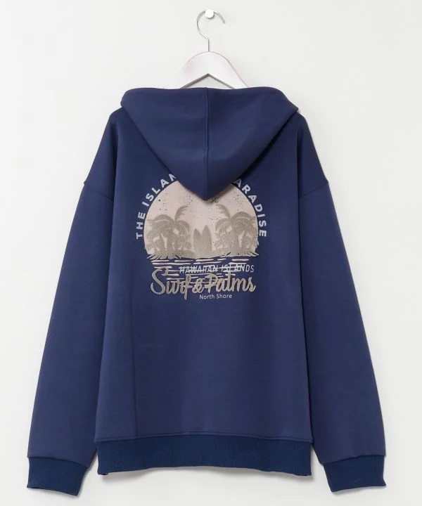 Sweat à capuche zippé en maille confortable pour homme SURF&Palms
