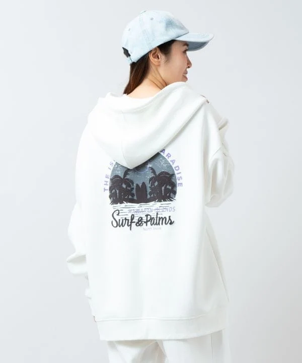Sweat à capuche zippé en maille confortable pour homme SURF&Palms