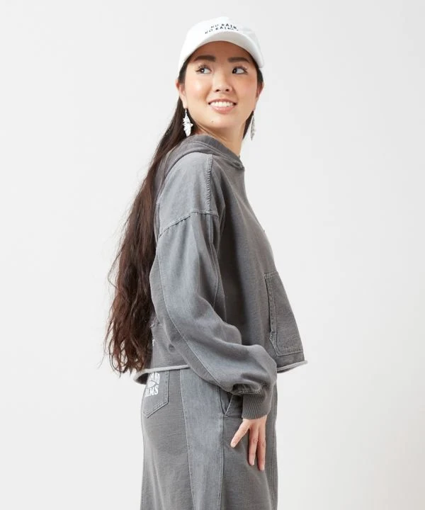 Sweat à capuche en denim contrasté SURF&Palms