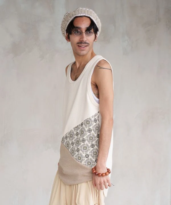Débardeur patchwork pour homme