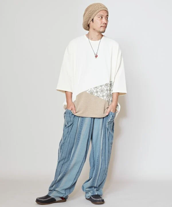 Haut ample patchwork pour homme