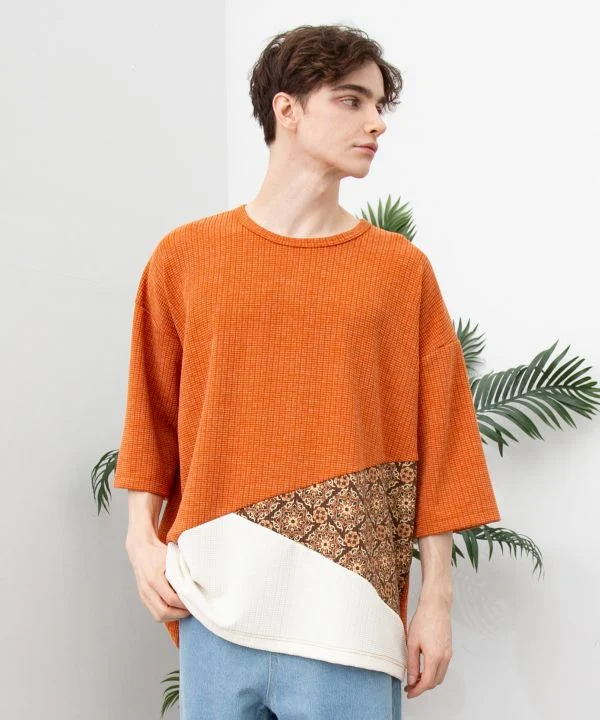 Haut ample patchwork pour homme
