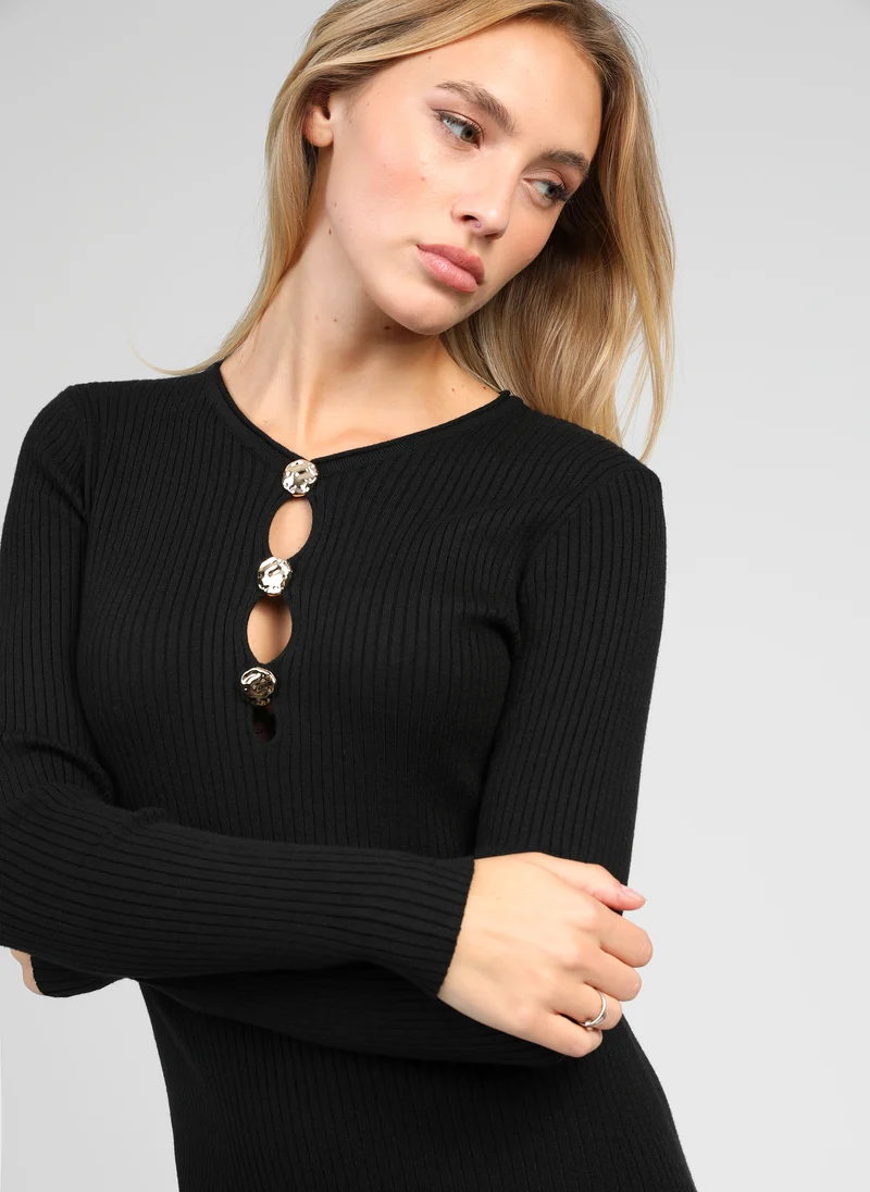 ROBE LONGUE NADIA noir