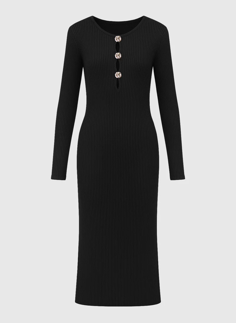 ROBE LONGUE NADIA noir