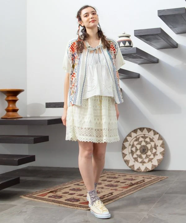 Haut caraco en coton
