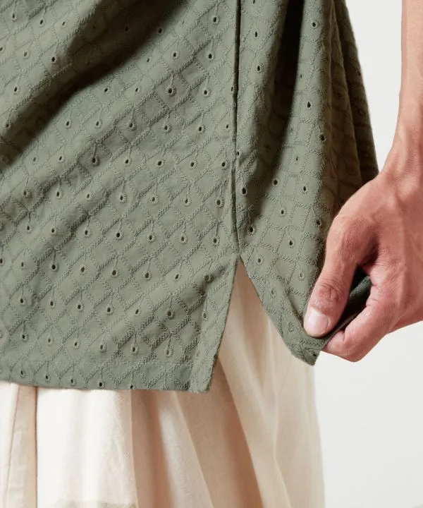 Kurta brodé Schiffli pour homme