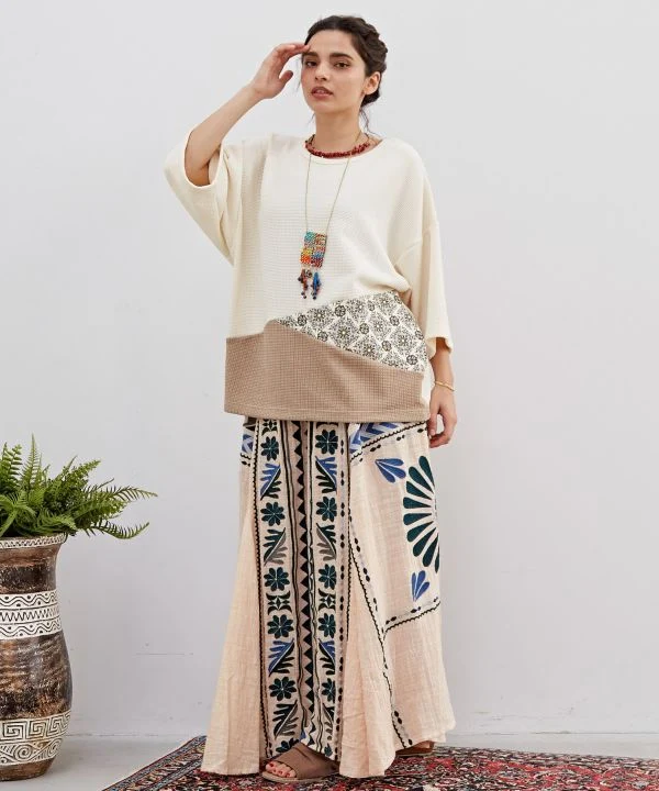 Haut ample en patchwork