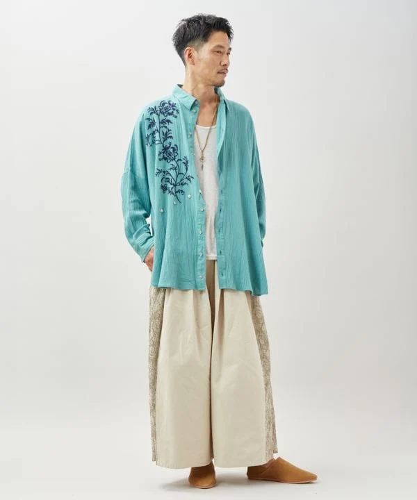Chemise bohème brodée polyvalente