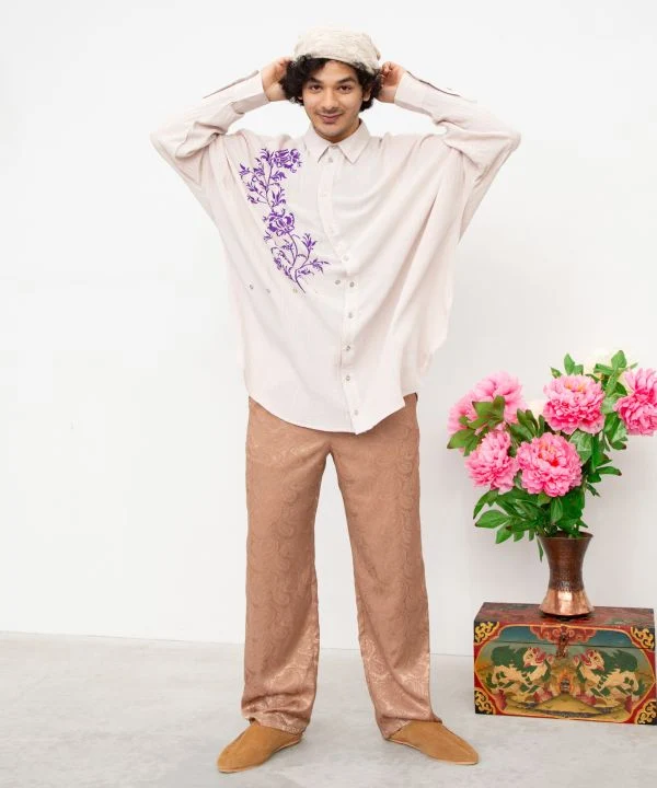 Chemise bohème brodée polyvalente