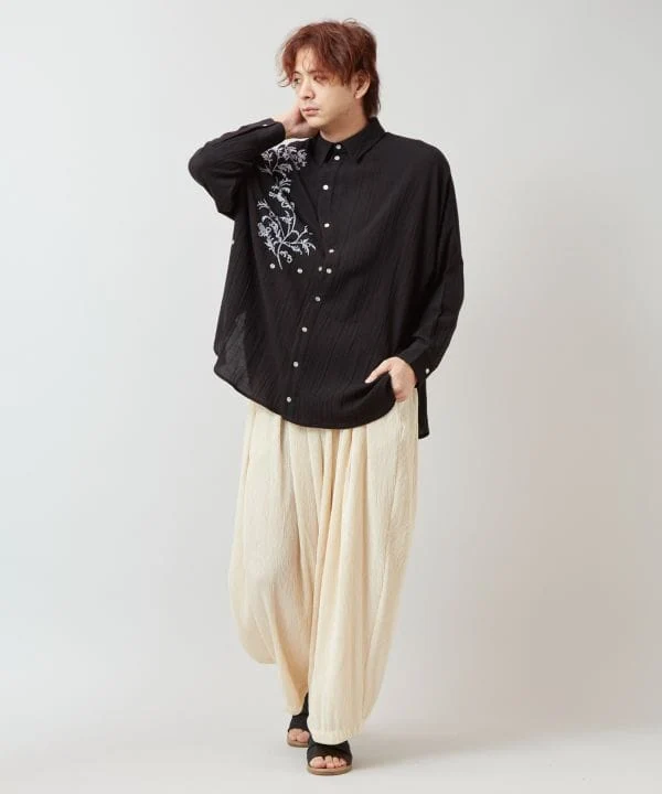 Chemise bohème brodée polyvalente