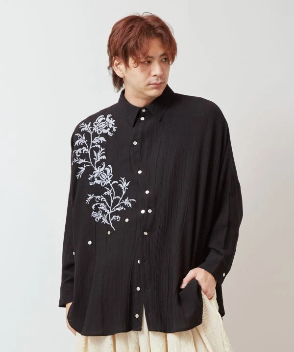 Chemise bohème brodée polyvalente