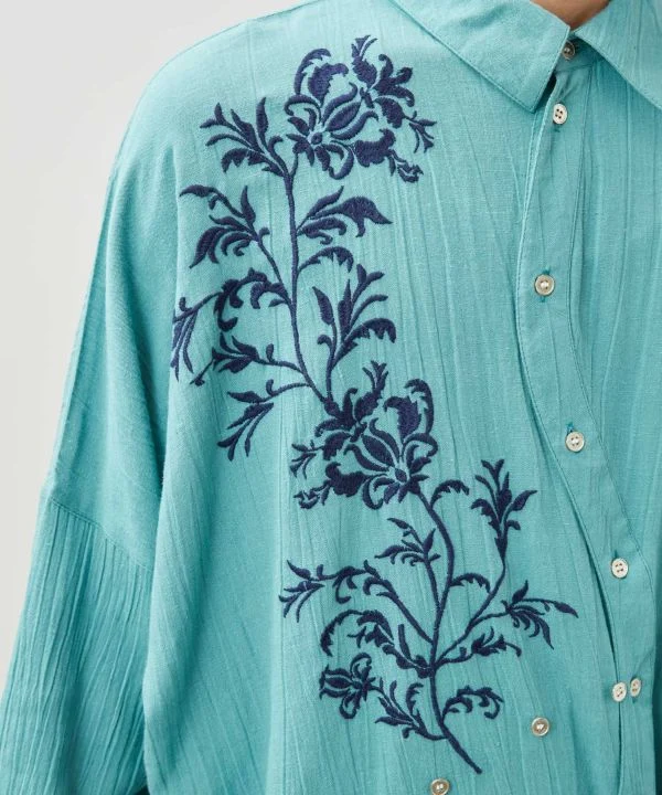 Chemise bohème brodée polyvalente