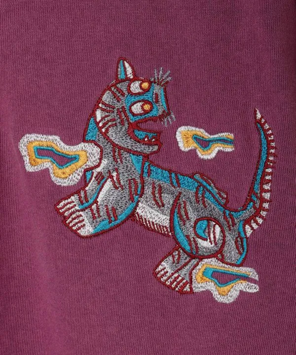 T-shirt brodé tigre style rétro