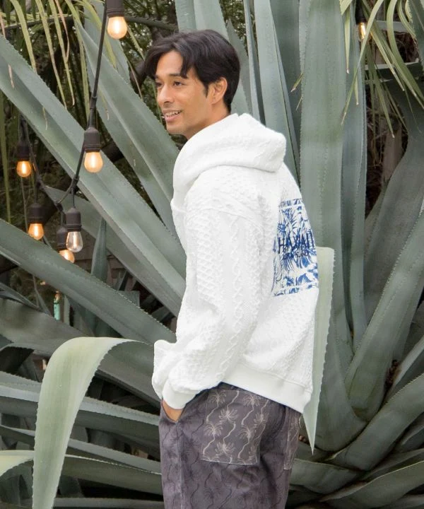 Sweat à capuche homme à détails texturés