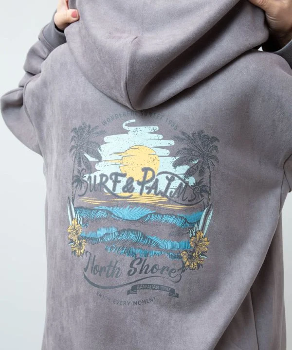 Sweat à capuche en daim SURF & Palms pour hommes