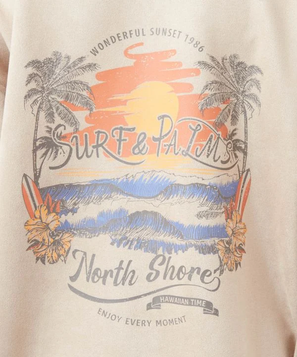 Sweat à capuche en daim SURF & Palms