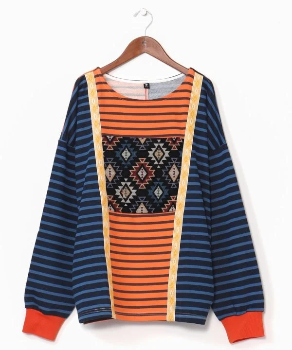 Haut patchwork rayé pour homme