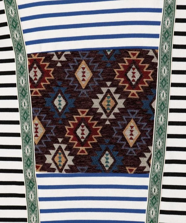 Haut patchwork rayé pour homme