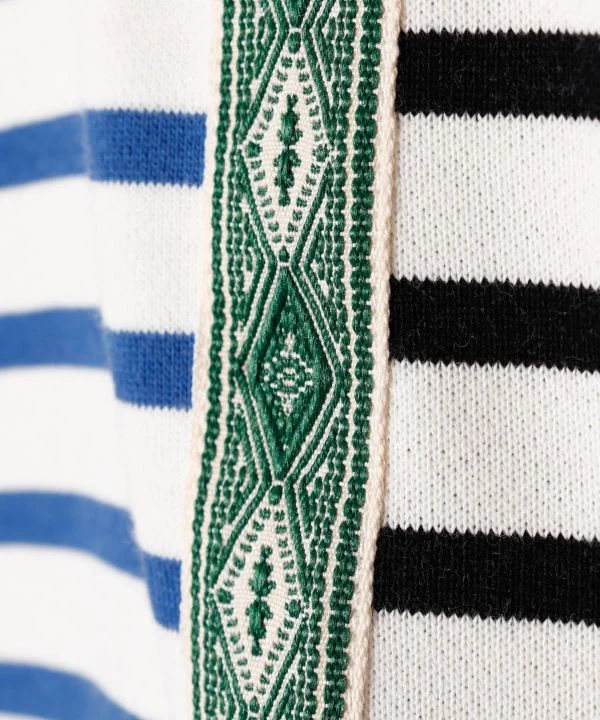 Haut patchwork rayé pour homme