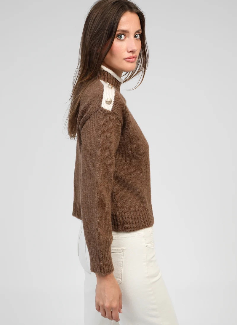 PULL LOUKI marron glace