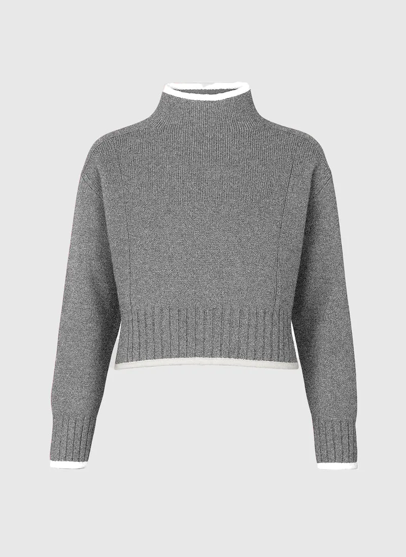 PULL LAZARIO gris chine