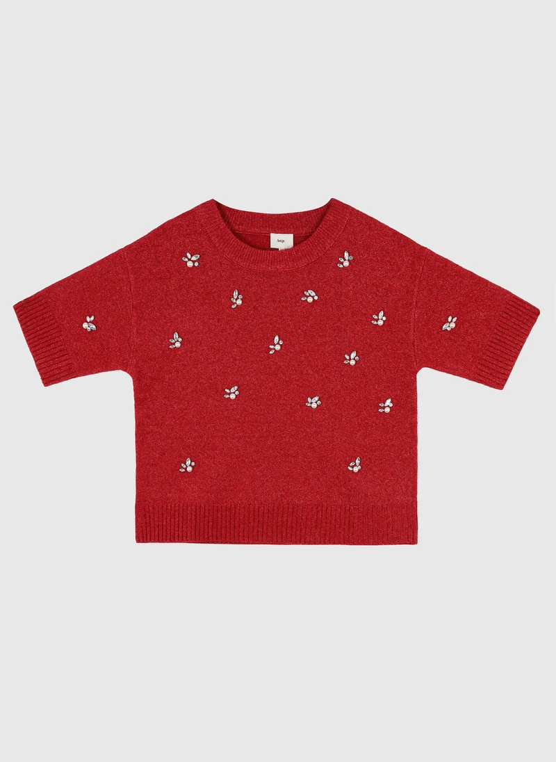 PULL NELIDA rouge