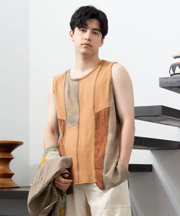 Débardeur patchwork pour homme