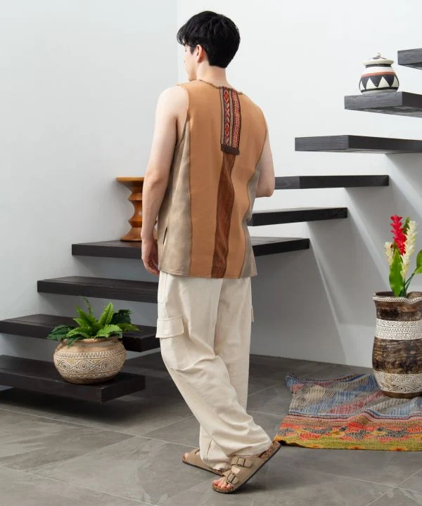 Débardeur patchwork pour homme