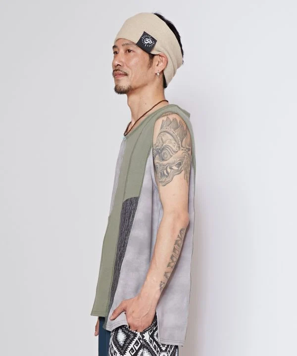 Débardeur patchwork pour homme