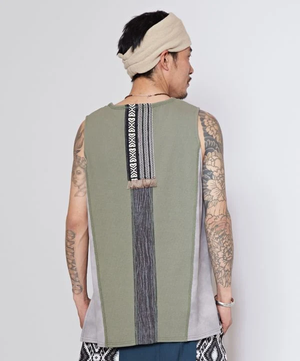 Débardeur patchwork pour homme
