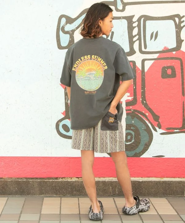 T-shirt graphique vintage pour homme SURF＆Palms