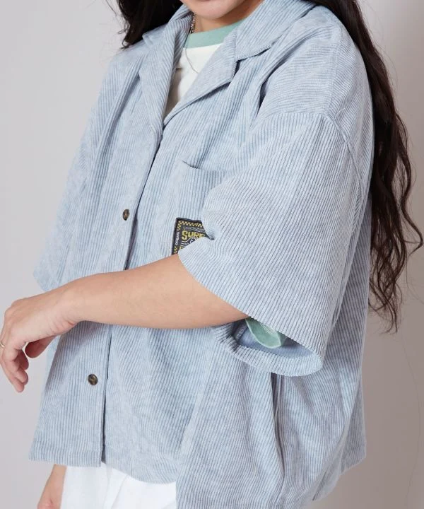 Chemise en velours côtelé doux SURF＆Palms