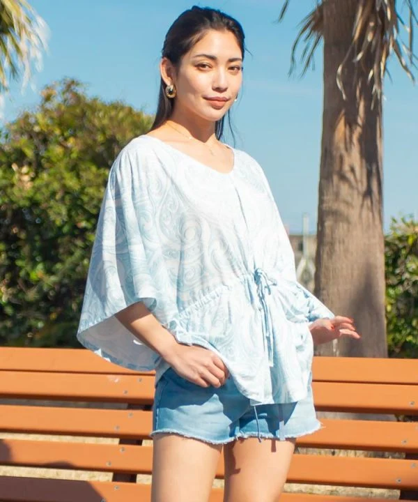 Haut poncho Floral Resort