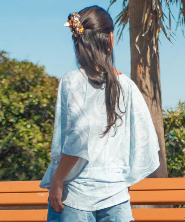 Haut poncho Floral Resort