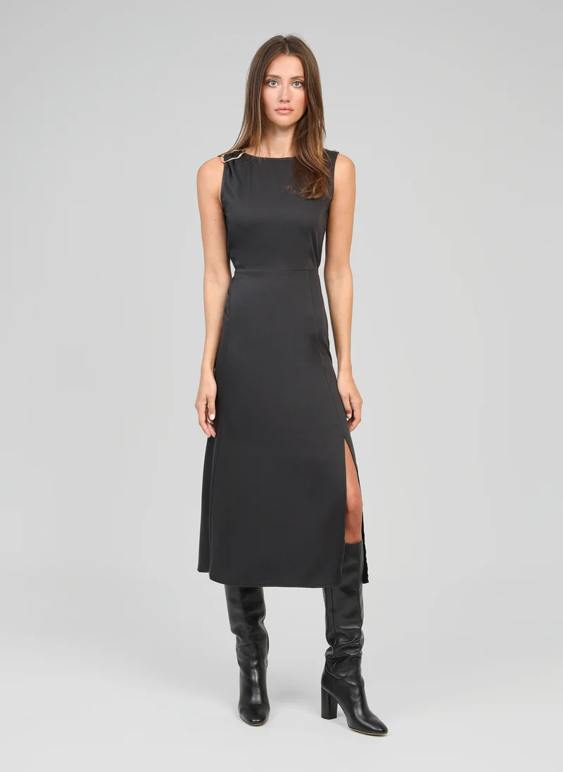 ROBE MIDI MYSTRAL carbone