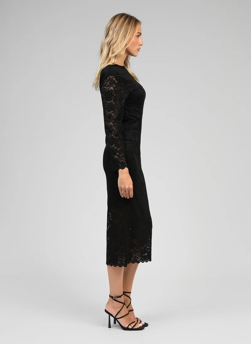 ROBE MIDI EMALIE noir