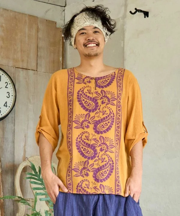 Haut Kurta en crêpe de coton