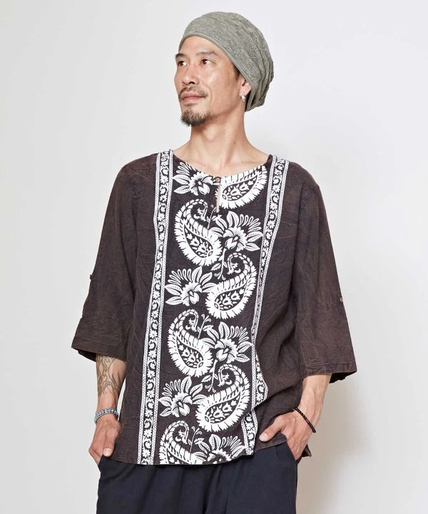 Haut Kurta en crêpe de coton