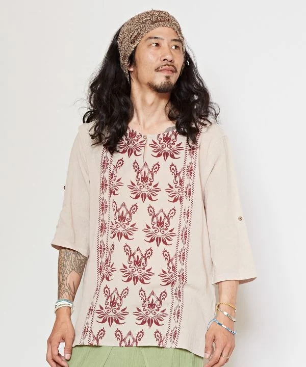 Haut Kurta en crêpe de coton