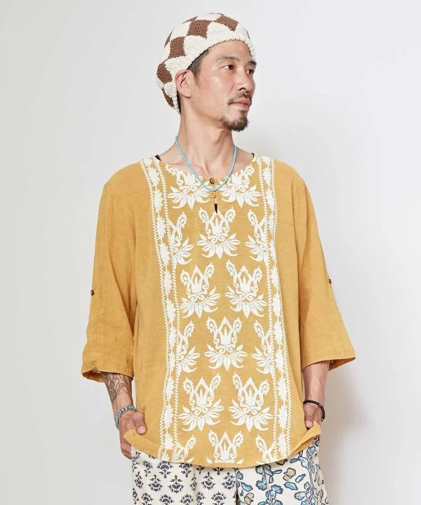 Haut Kurta en crêpe de coton