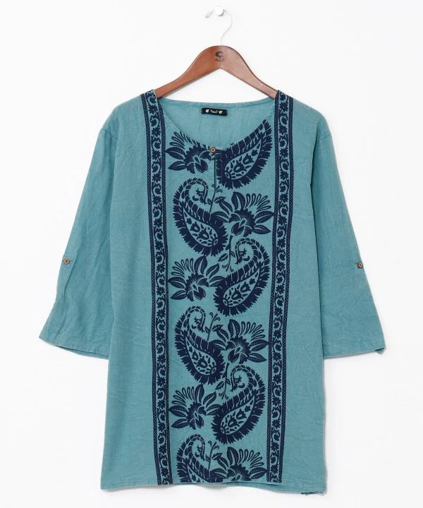 Haut Kurta en crêpe de coton