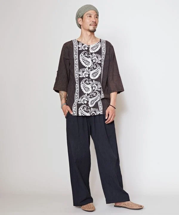 Haut Kurta en crêpe de coton