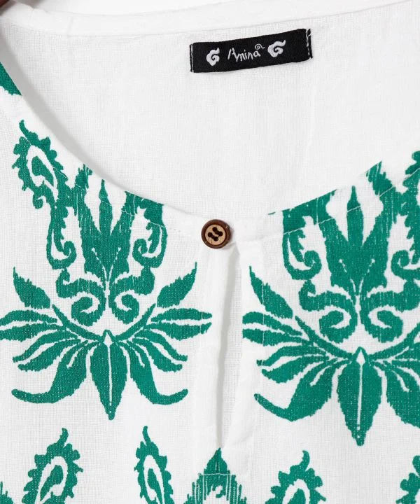 Haut Kurta en crêpe de coton