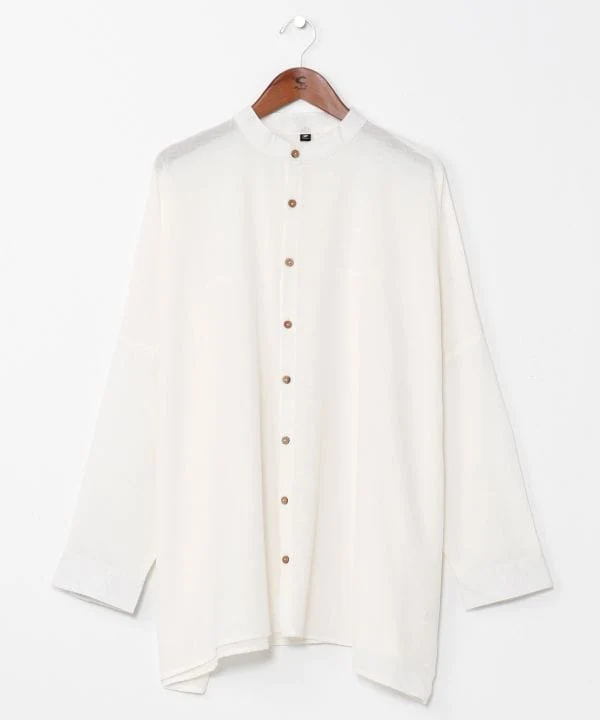 Chemise bohème en lin mélangé