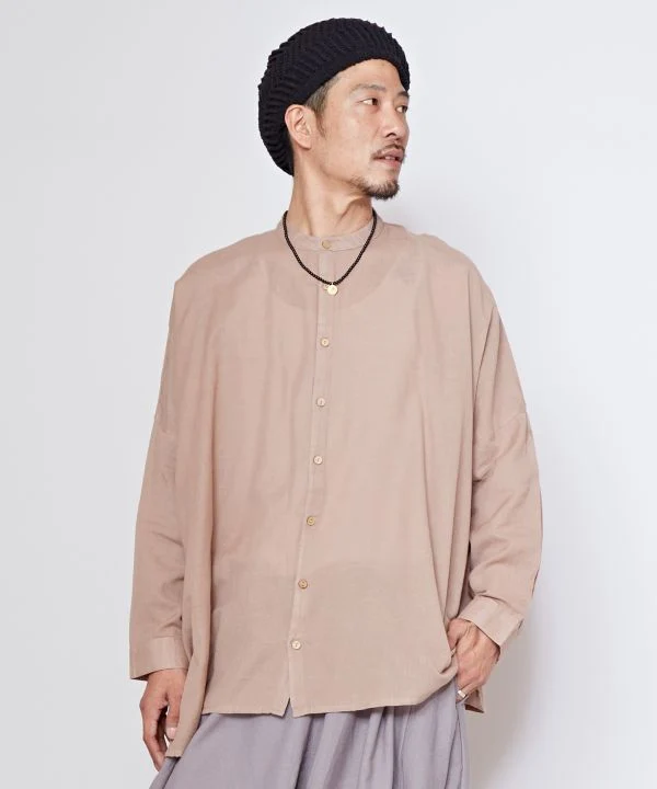 Chemise bohème en lin mélangé